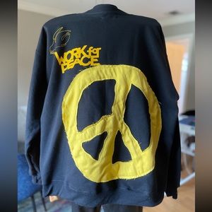 Handmade one of a kind patch crew neck